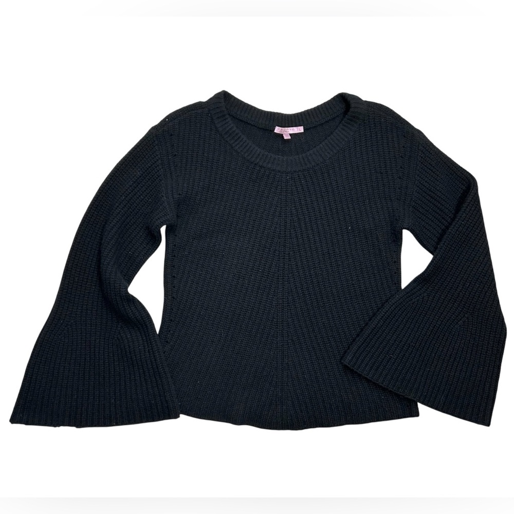Calypso St Barth Paltina 100% Cashmere Sweater size L Flare Sleeve Crewneck - Picture 2 of 10
